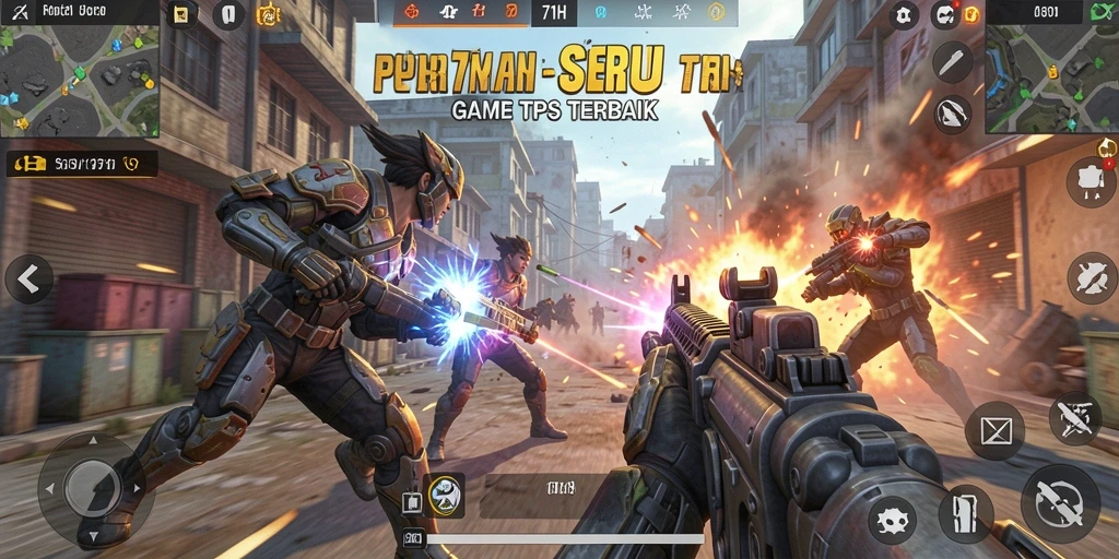 Screenshot gameplay 71H menampilkan aksi tembak-menembak yang intens.