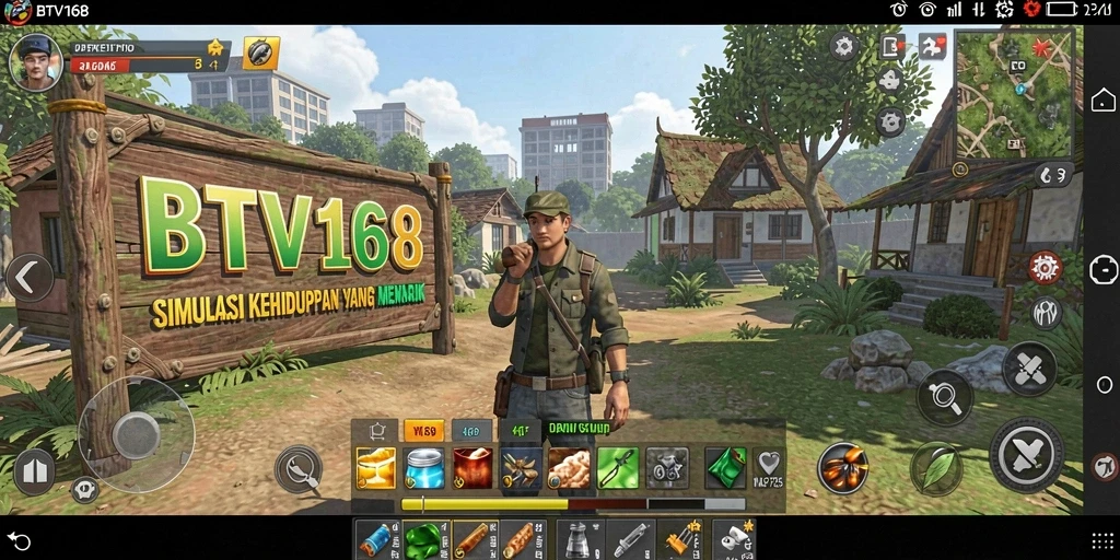 Screenshot utama BTV168 menampilkan gameplay simulasi yang mendetail.
