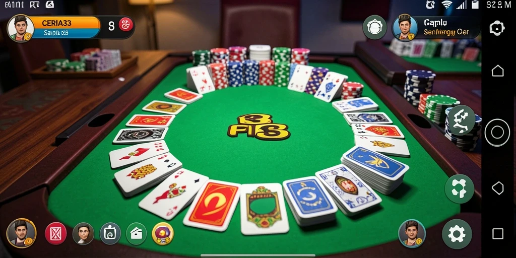 Gameplay seru dalam aplikasi Gaple CERIA33 yang mengasyikkan.