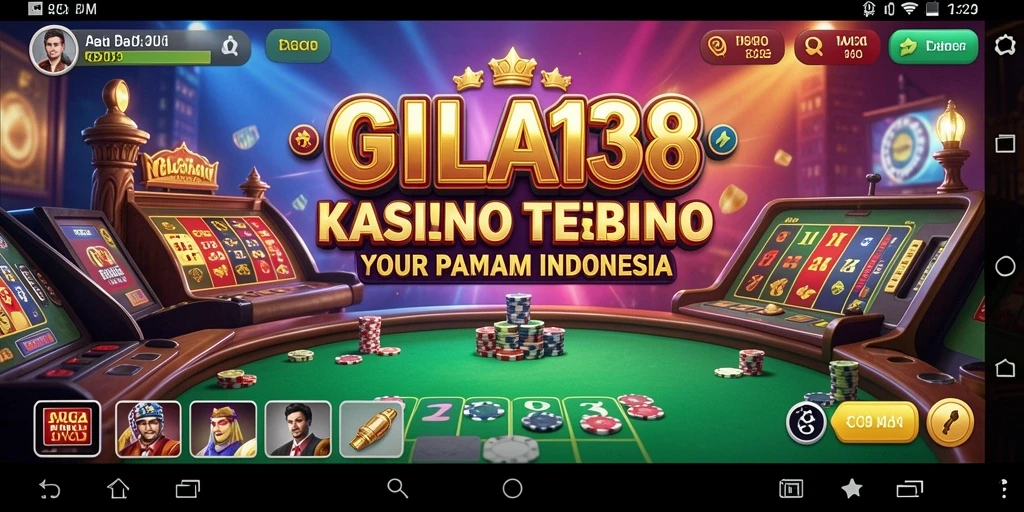 Screenshot utama GILA138 menampilkan gameplay kasino yang mendebarkan.
