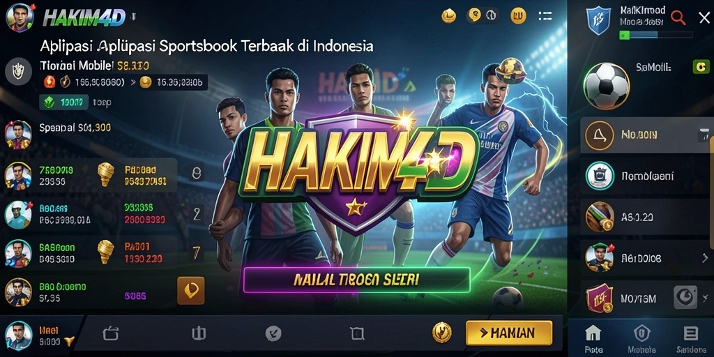 Tampilan utama HAKIM4D menampilkan fitur taruhan olahraga yang menarik.