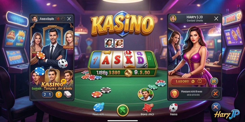 Tampilan gameplay seru di HARAPJP dengan berbagai pilihan permainan kasino.