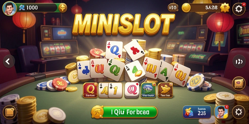 Gameplay seru di MINISLOT dengan kartu QiuQiu.