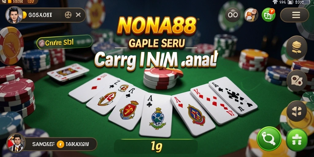 Screenshot NONA88 menunjukkan gameplay Gaple yang menarik dan penuh strategi.