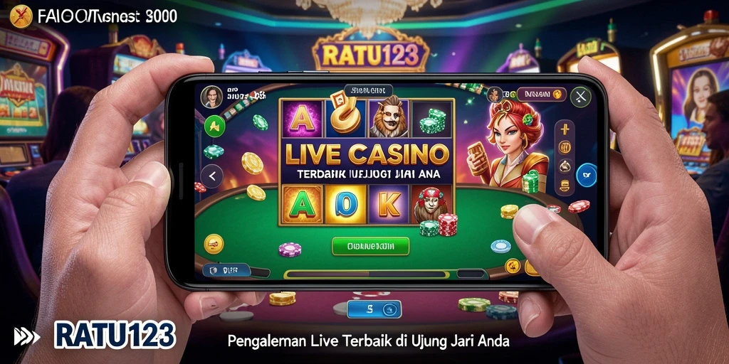 Tampilan gameplay Live Casino yang mengasyikkan di RATU123.