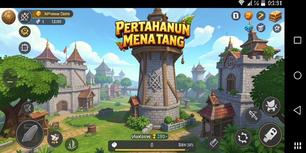 Tangkapan layar gameplay RP8 menampilkan aksi mendebarkan dalam strategi Tower Defense.